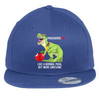 Parasaurus Rex Like A Normal Para, But More Awesome T Shirt Flat Bill Snapback Cap | Artistshot