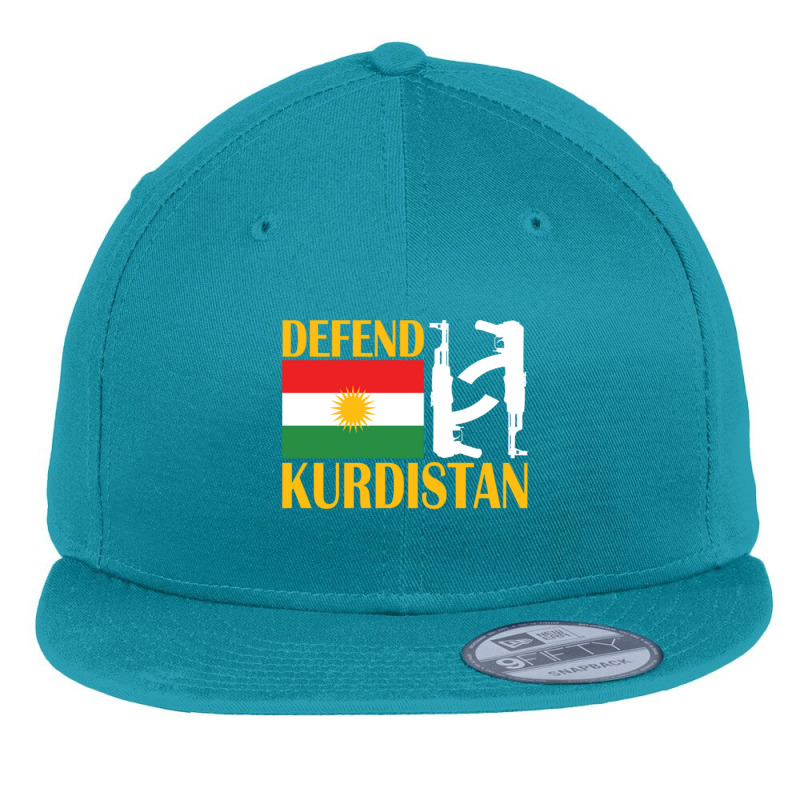 Defend Kurdistan, Kurdish Flag Flat Bill Snapback Cap by DHEERAJGOODWIN | Artistshot