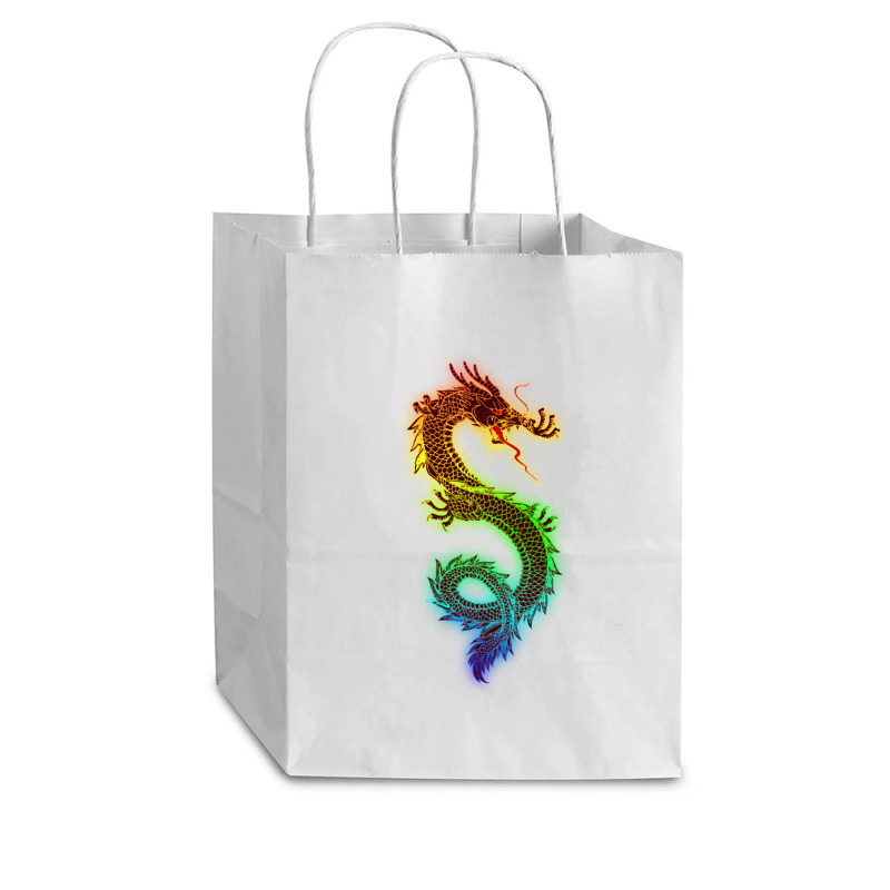 Gold Chinese Dragon With Black 1 Cub Paper Bag - 8 X 4 1/2 X 10 1/4 | Artistshot