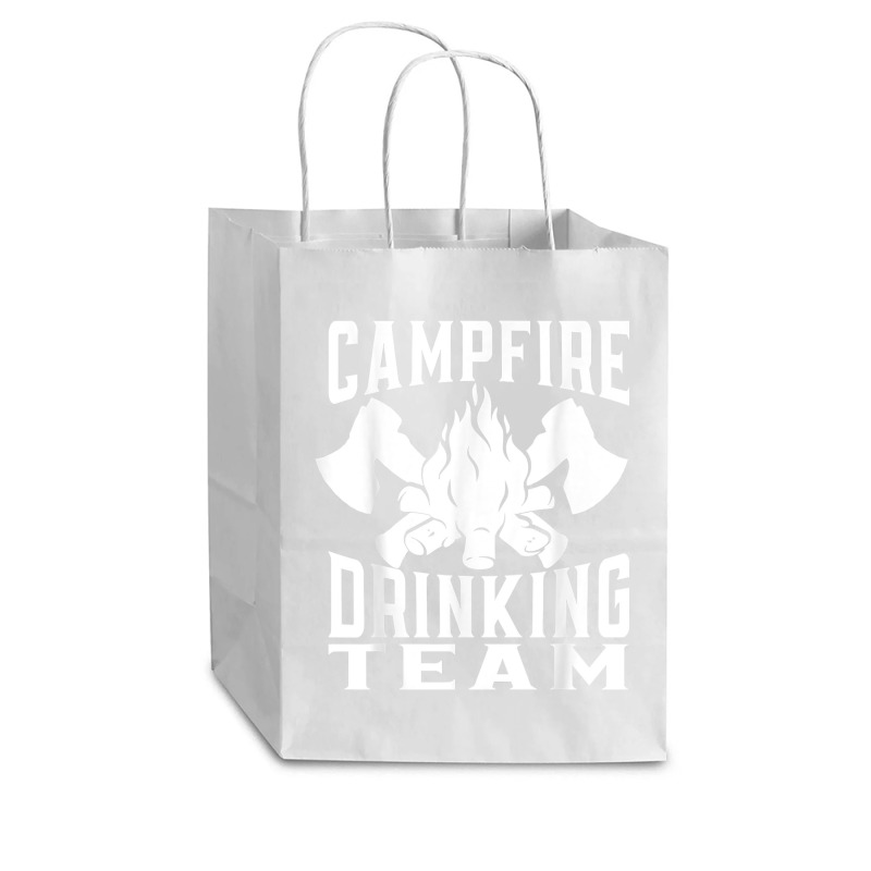 Campfire Drinking Team Bushcraft Hiking T Shirt Cub Paper Bag - 8 X 4 1/2 X 10 1/4 | Artistshot