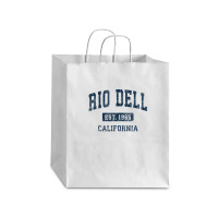 Rio Dell California Ca Vintage Athletic Sports Design Debie Paper Bag - 10 X 5 X 13 | Artistshot