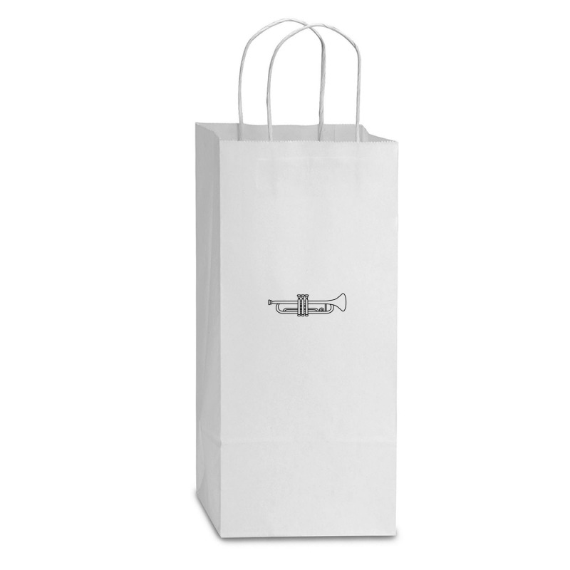 Music Trumpet Instrument Double Wine Paper Bag - 6 1/2 X 3 1/2 X 12 3/8 | Artistshot