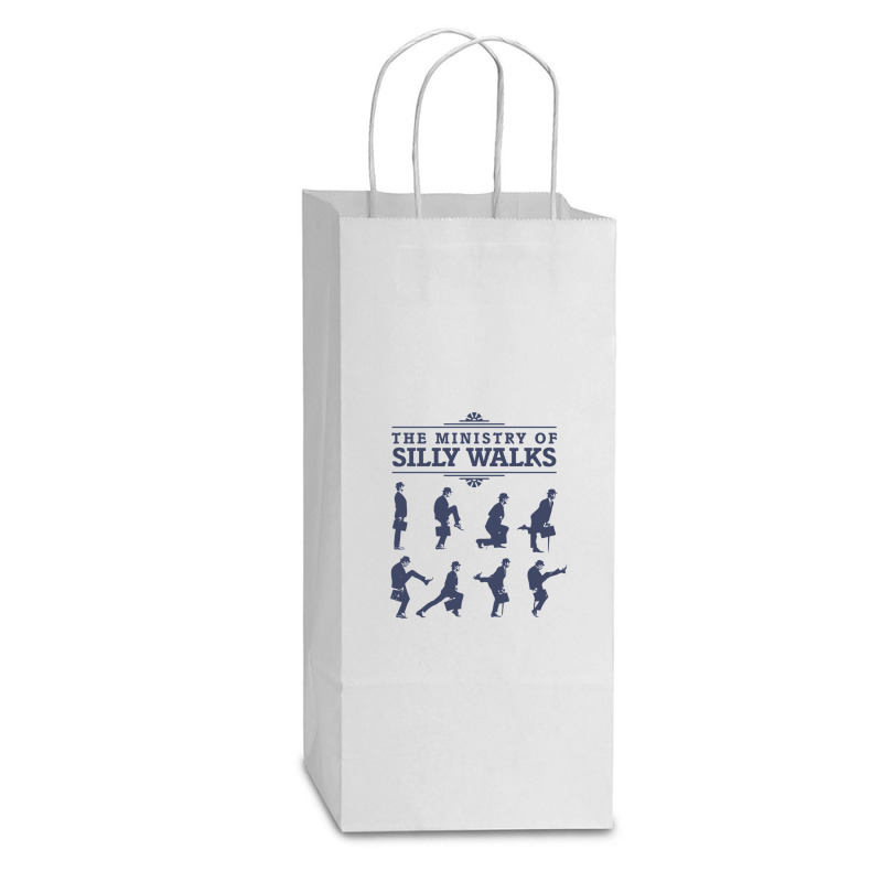 The Ministry Of Silly Walks Double Wine Paper Bag - 6 1/2 X 3 1/2 X 12 3/8 | Artistshot