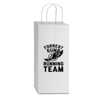 Forrest Gump Running Team Double Wine Paper Bag - 6 1/2 X 3 1/2 X 12 3/8 | Artistshot