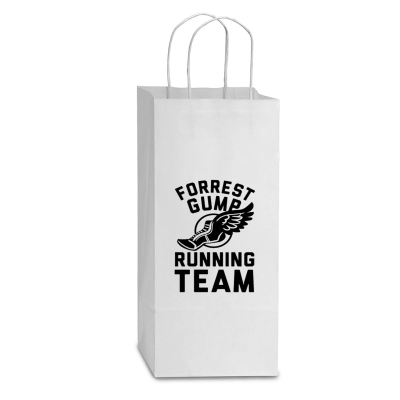 Forrest Gump Running Team Double wine Paper Bag - 6 1/2 x 3 1/2 x 12 3/8 by ROXANZALEZ | Artistshot