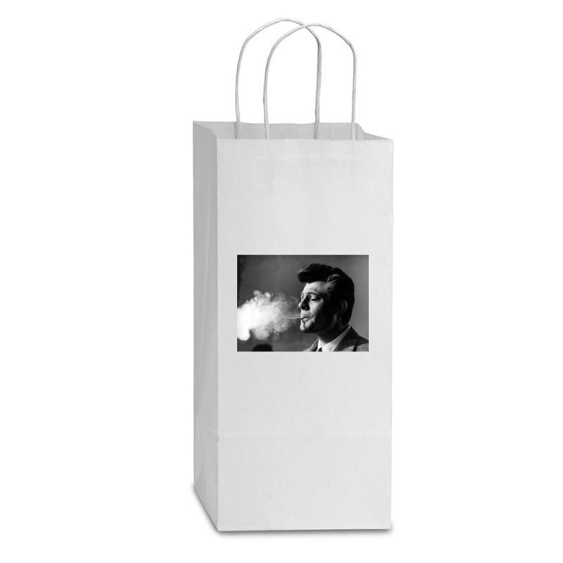 Marcello Mastroianni  T Hippie Double Wine Paper Bag - 6 1/2 X 3 1/2 X 12 3/8 | Artistshot