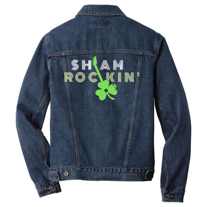 Day T  Shirt Sham Rocking Guitar Shamrock Saint Patrick's Day T  Shirt Men Denim Jacket | Artistshot