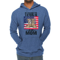 Proud Son Kids Of A Us Army Veteran Mother Tee Veterans Day T Shirt Lightweight Hoodie | Artistshot