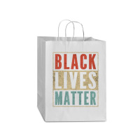 Vintage Black Lives Matter Retro 70s 80s Style Blm Mart Paper Bag -13 X 7 X 17 | Artistshot