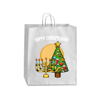 Happy Chrismukkah Christmas Hanukkah Channukah Queen Paper Bag - 16 X 6 X 19 1/4 | Artistshot