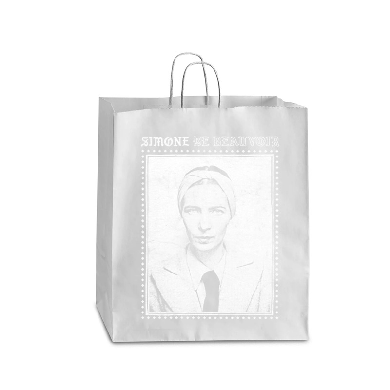 Simone De Beauvoir Faded Style Vintage Look Design Queen Paper Bag - 16 X 6 X 19 1/4 | Artistshot