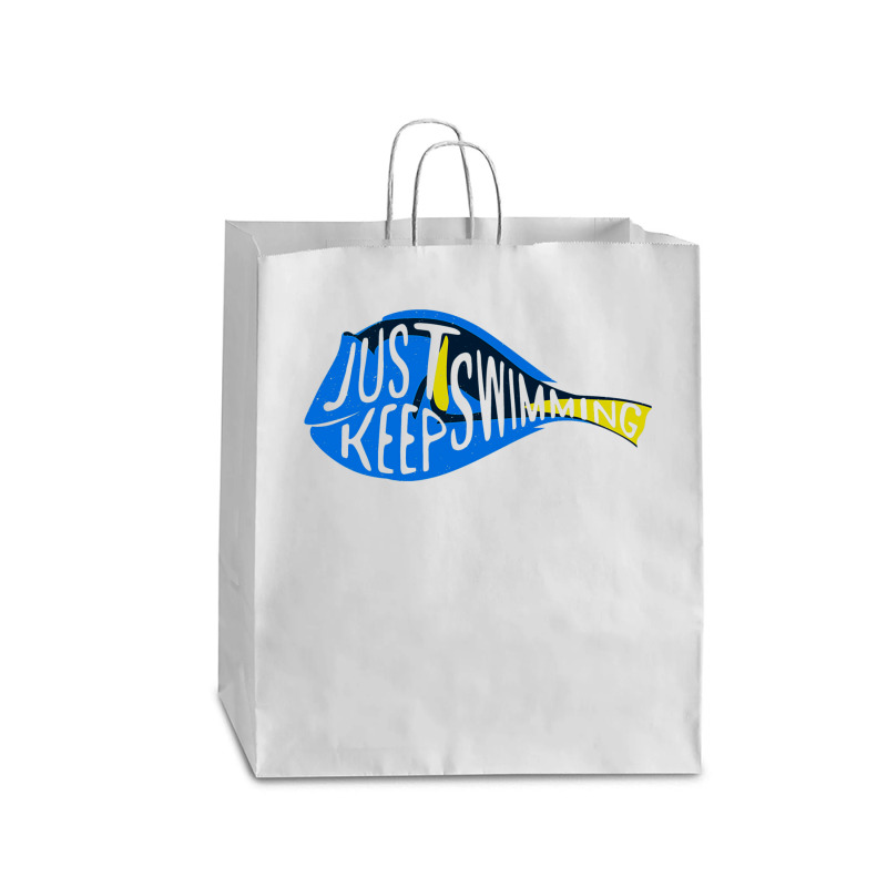 Finding Nemo Just Keep Swimming Sticker Queen Paper Bag - 16 X 6 X 19 1/4 | Artistshot