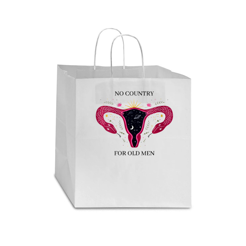 Womens No Country For Old Men Uterus Vagina Feminist Women Rights V-ne Star Paper Bag - 13 X 7 X 13 | Artistshot