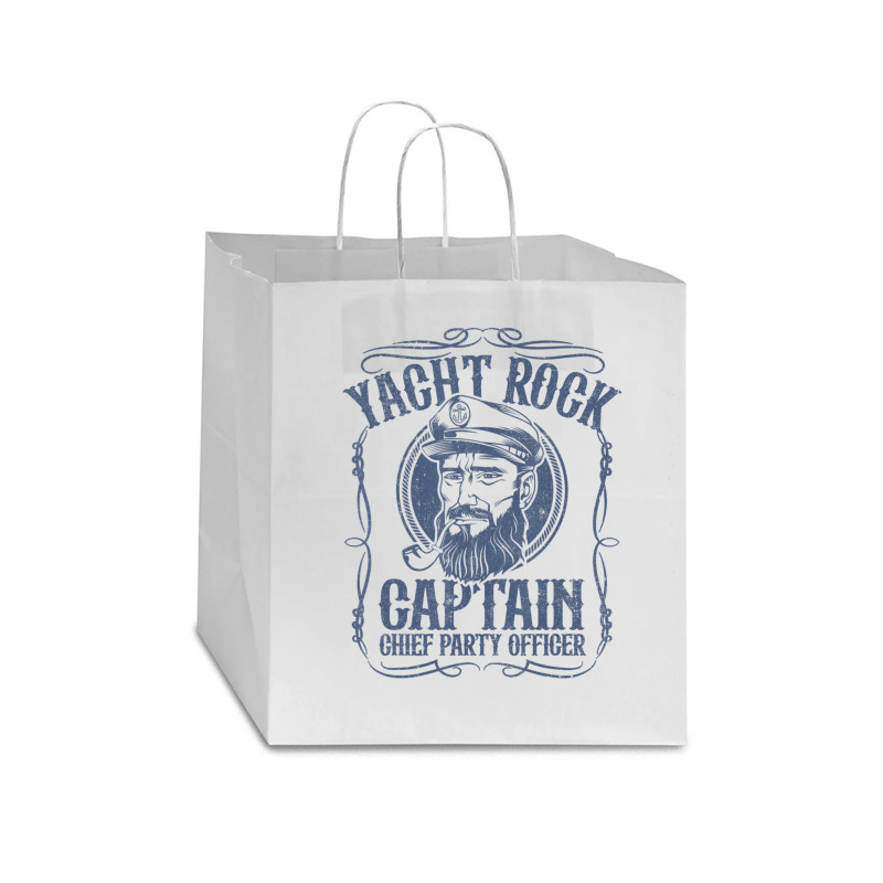 Yacht Rock Captain Pontoon Boat Party Music Boating Star Paper Bag - 13 X 7 X 13 | Artistshot