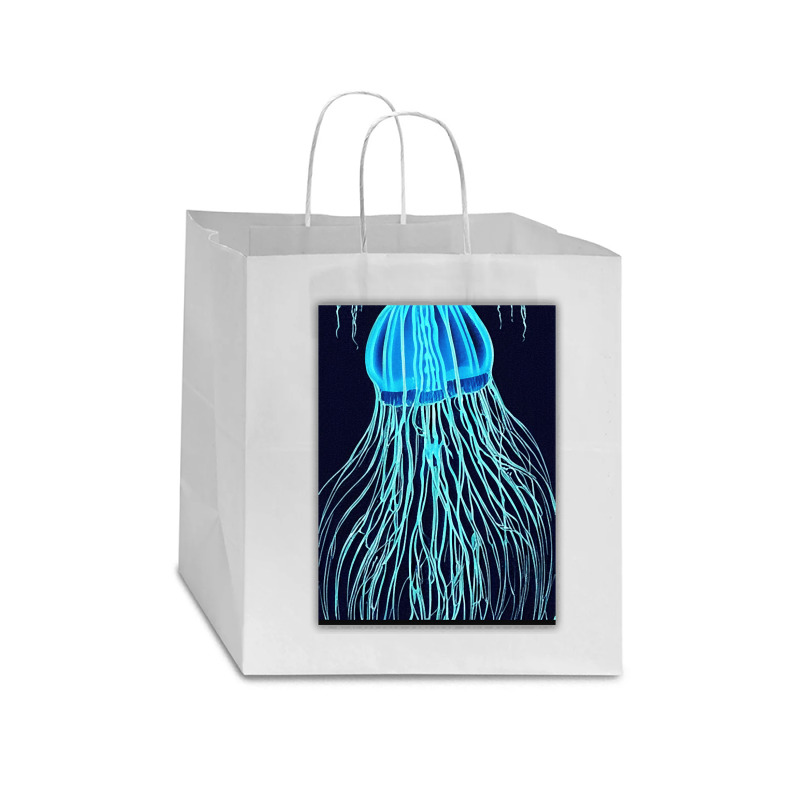 Jellyfish Artwork Sea Star Paper Bag - 13 X 7 X 13 | Artistshot