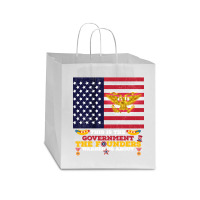 This Is The Government The Founders Warned Us About, Funny Usa Politic Star Paper Bag - 13 X 7 X 13 | Artistshot