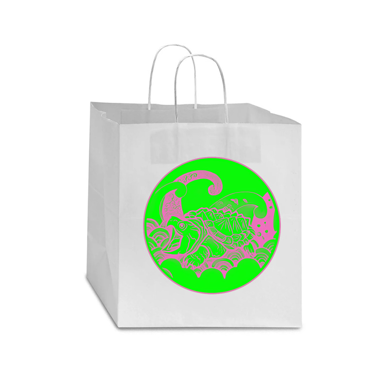 Giant Alligator Snapping Turtle - Japanese Style For Reptiles Lovers - Star Paper Bag - 13 X 7 X 13 | Artistshot