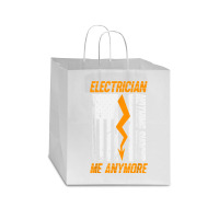 Electrician Nothing Shocks Me Anymore Usa Flag American Star Paper Bag - 13 X 7 X 13 | Artistshot