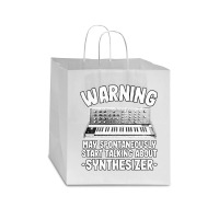 Funny Warning May Talk About Synthesizer Analog Star Paper Bag - 13 X 7 X 13 | Artistshot