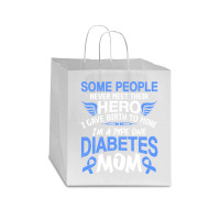 Type 1 Diabetes Mom Mother T1d Diabetic Awareness Women Pullover Hoodi Star Paper Bag - 13 X 7 X 13 | Artistshot