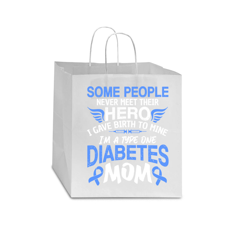 Type 1 Diabetes Mom Mother T1d Diabetic Awareness Women Pullover Hoodi Star Paper Bag - 13 X 7 X 13 | Artistshot