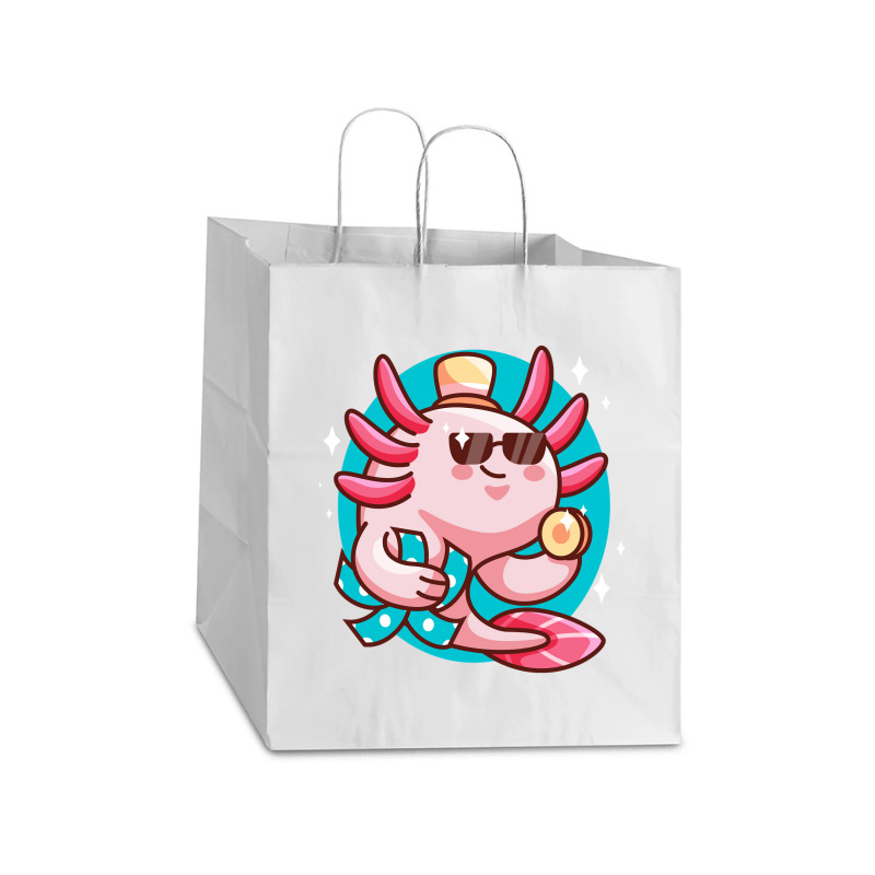 Axolotl Axolotl Fish Axolotl Pun Axolotl Lover Funny Axolotl Cute Axol Take Out Paper Bag - 14 X 10 X 15 1/2 | Artistshot