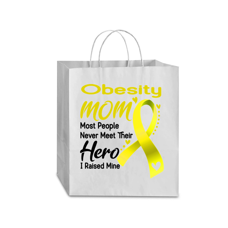 Obesity Mom Most People Never Meet Their Hero I Raised Mine Traveler Paper Bag -13 X 6 X 15 3/4 | Artistshot