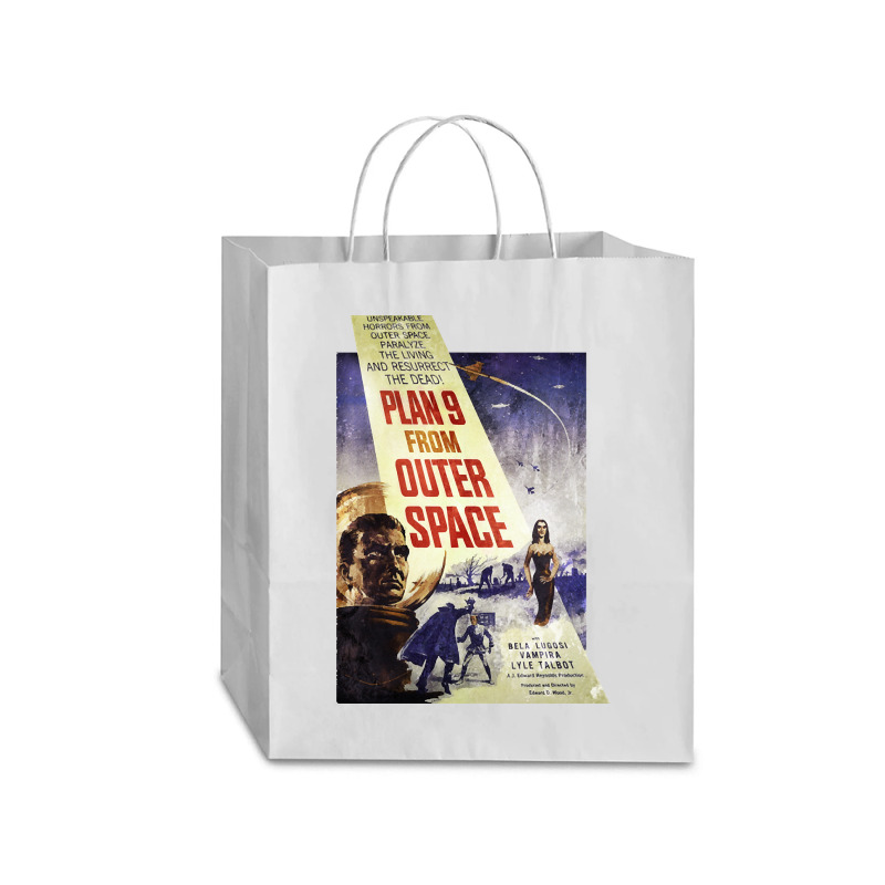 Plan 9 From Outer Space - Film Poster Traveler Paper Bag -13 X 6 X 15 3/4 | Artistshot