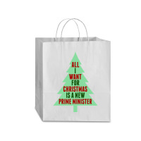 All I Want For Christmas Is A New Prime Minister Traveler Paper Bag -13 X 6 X 15 3/4 | Artistshot