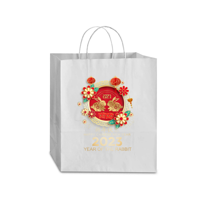 Happy Lunar New Year 2023 Year Of The Rabbit Traveler Paper Bag -13 X 6 X 15 3/4 | Artistshot