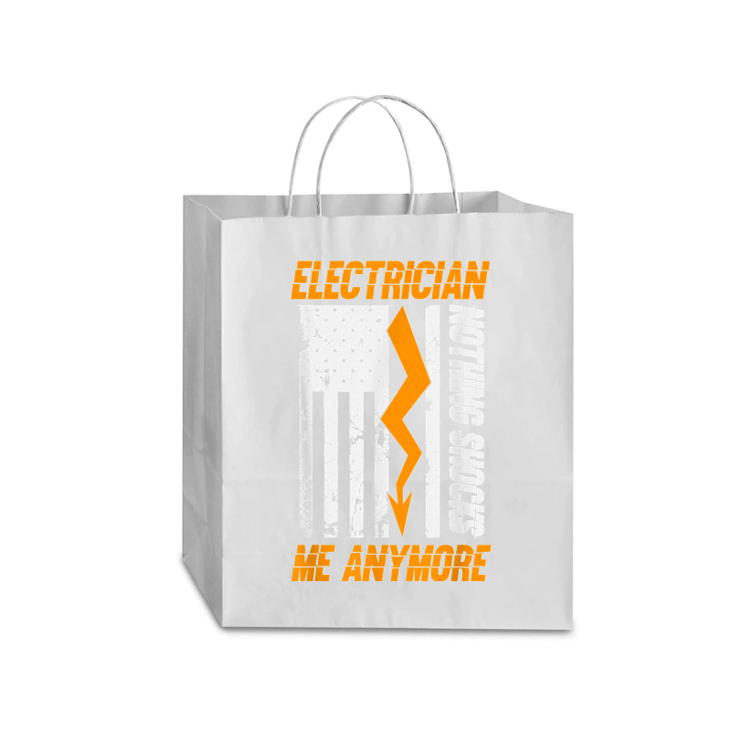 Electrician Nothing Shocks Me Anymore Usa Flag American Traveler Paper Bag -13 X 6 X 15 3/4 | Artistshot