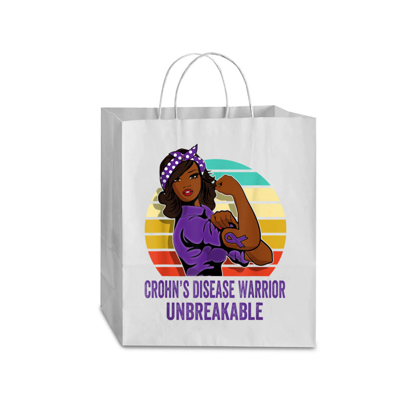 Crohn's Disease Warrior Shirt Unbreakable Traveler Paper Bag -13 X 6 X 15 3/4 | Artistshot