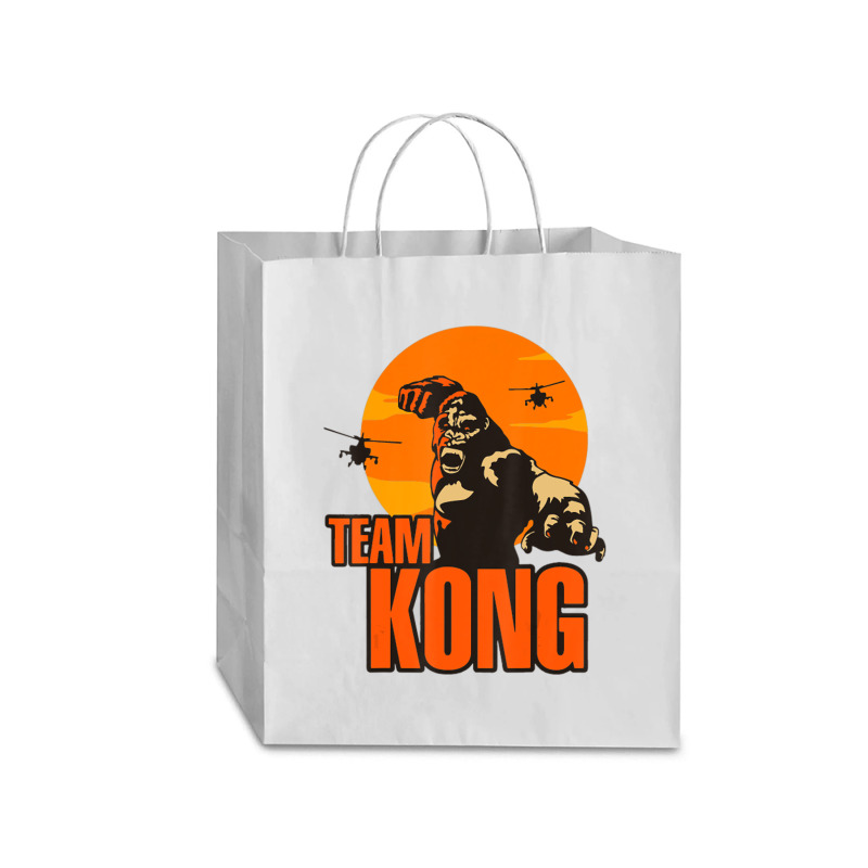 Team Kong Taking Over The City And Helicopters Sunset Traveler Paper Bag -13 X 6 X 15 3/4 | Artistshot