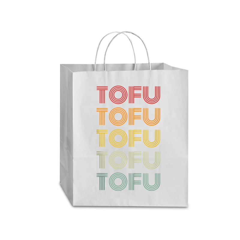 Tofu Foodie Vegetarian Retro Style World Vegan Day Tank Top Traveler Paper Bag -13 X 6 X 15 3/4 | Artistshot