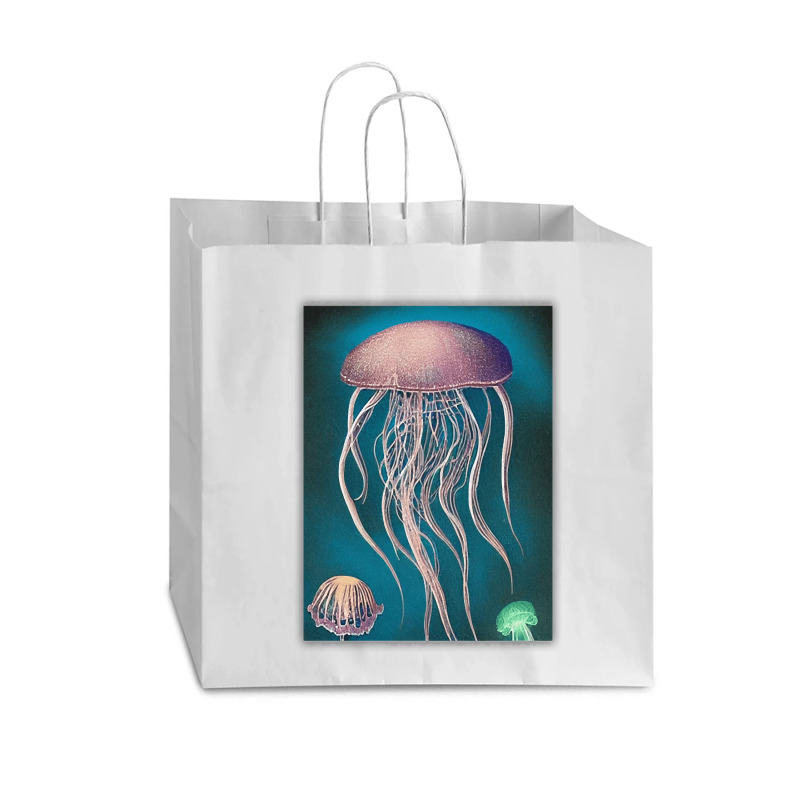 Jellyfish Artwork Beach Vogue Paper Bag - 16 X 6 X 12 | Artistshot