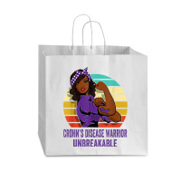 Crohn's Disease Warrior Shirt Unbreakable Vogue Paper Bag - 16 X 6 X 12 | Artistshot