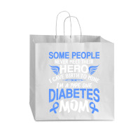 Type 1 Diabetes Mom Mother T1d Diabetic Awareness Women Pullover Hoodi Vogue Paper Bag - 16 X 6 X 12 | Artistshot