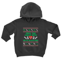 Deck Halls With Beta Blockers Funny Nurse Christmas Xmas Pjs Toddler Hoodie | Artistshot