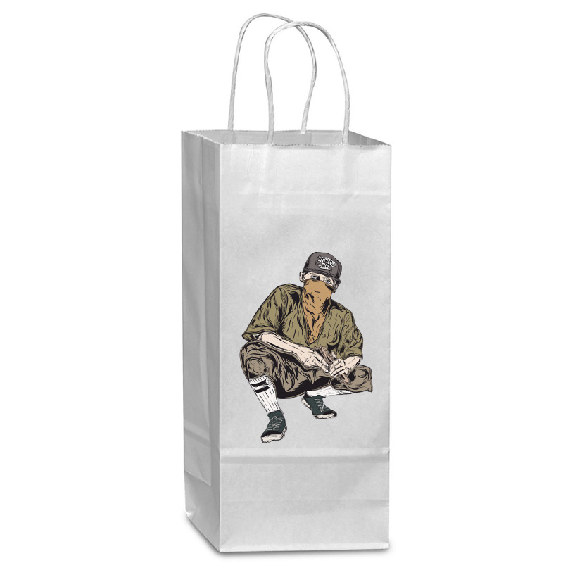 Vintage Gangster Vintage Illustration Wine Paper Bag - 5 1/2 X 3 1/4 X 13 | Artistshot