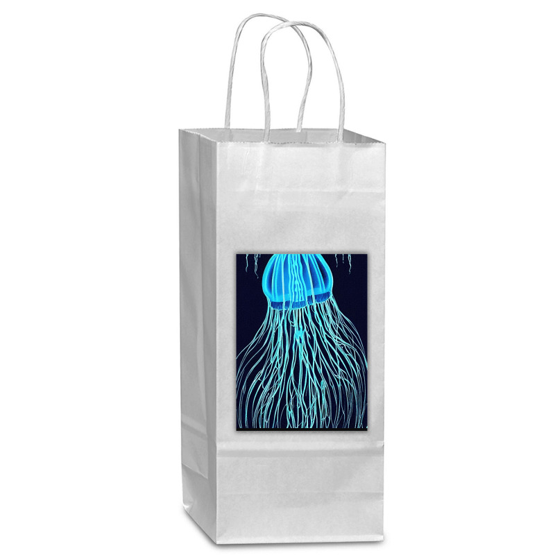 Jellyfish Artwork Sea Wine Paper Bag - 5 1/2 X 3 1/4 X 13 | Artistshot