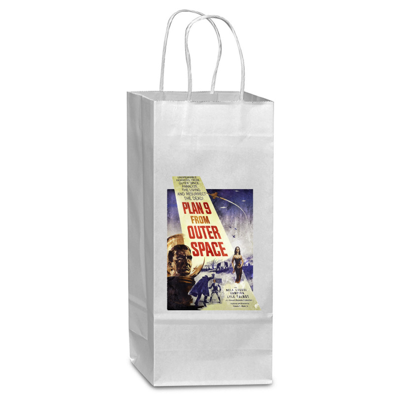 Plan 9 From Outer Space - Film Poster Wine Paper Bag - 5 1/2 X 3 1/4 X 13 | Artistshot