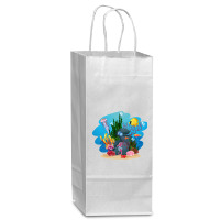 Undersea Life Coral Reef With Fish And Water Plants  Cartoon Landscape Wine Paper Bag - 5 1/2 X 3 1/4 X 13 | Artistshot