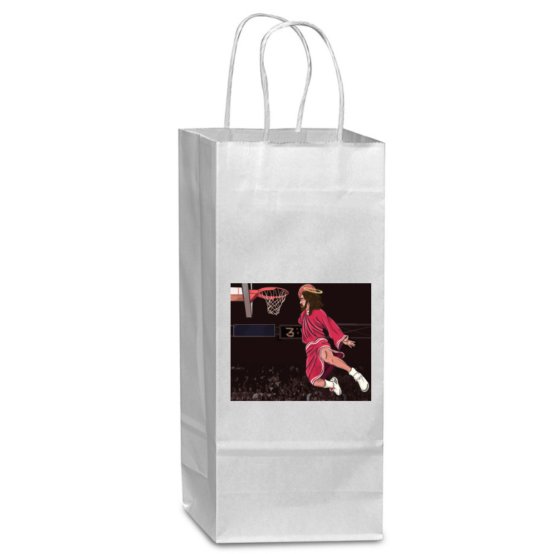 Could Jesus Ball Poster Wine Paper Bag - 5 1/2 X 3 1/4 X 13 | Artistshot