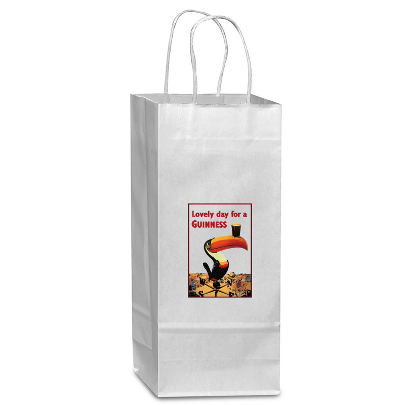 Lovely Day For A Guinness Letter Wine Paper Bag - 5 1/2 X 3 1/4 X 13 | Artistshot