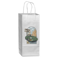 Olive Green 911 Vintage Wine Paper Bag - 5 1/2 X 3 1/4 X 13 | Artistshot