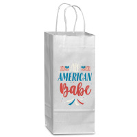 All American Girl 4th Of July Women Men Usa Wine Paper Bag - 5 1/2 X 3 1/4 X 13 | Artistshot