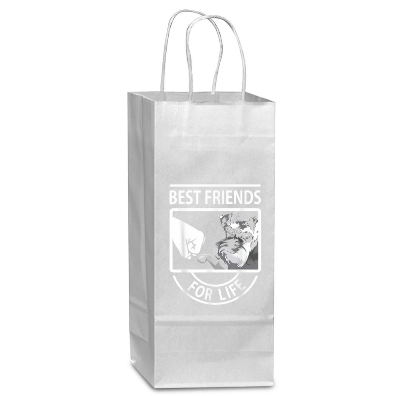 Schnauzer Best Friends For Life Tshirt Wine Paper Bag - 5 1/2 X 3 1/4 X 13 | Artistshot