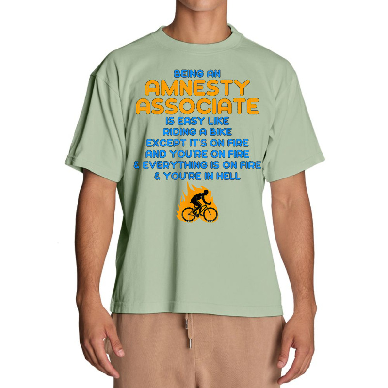 Amnesty Associate Like Riding A Bike On Fire T Shirt Urban Heavy T-shirt | Artistshot