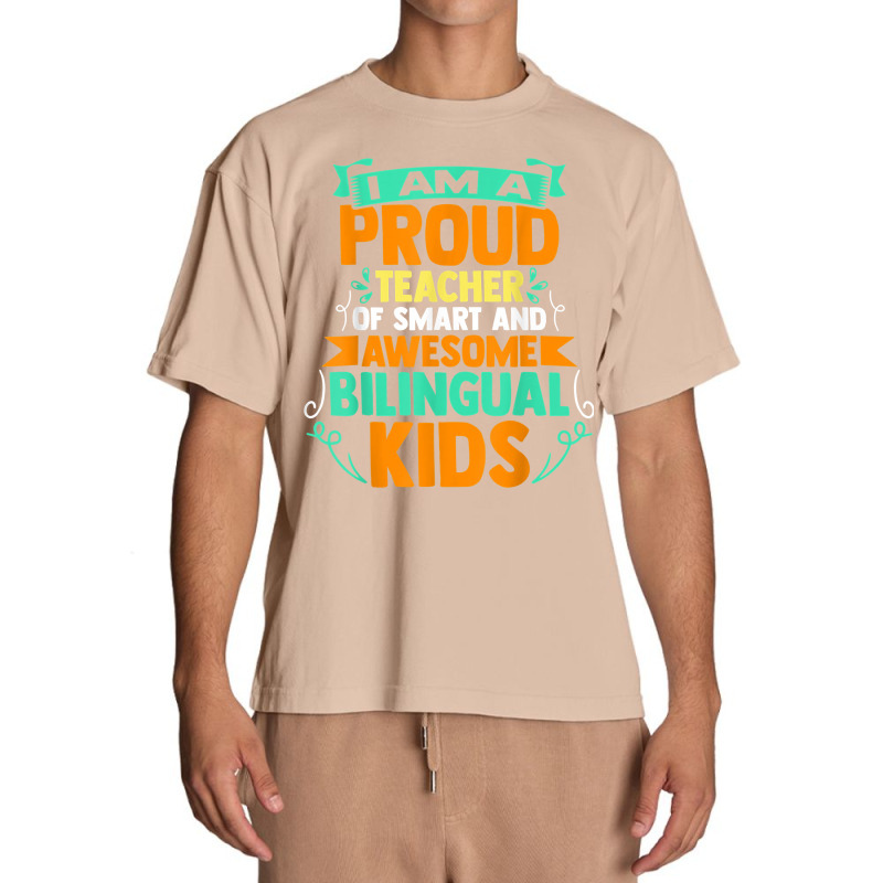 Proud School Teacher Bilingual Kids T Shirt Urban Heavy T-shirt by roussoevjaapg6u | Artistshot