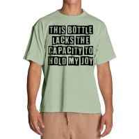 Simple Minimal Funny This Bottle Lacks The Capacity To Hold T Shirt Urban Heavy T-shirt | Artistshot